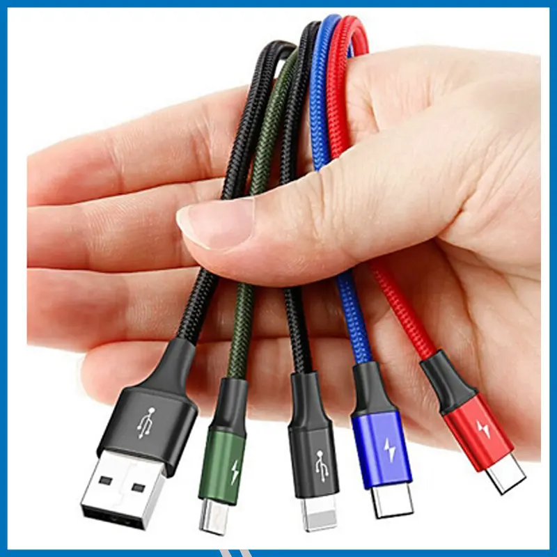 Baseus Cable 4-In-1 Rapid Series Cable Type-C (2x) Micro USB-Lightning 1.2 M Wire