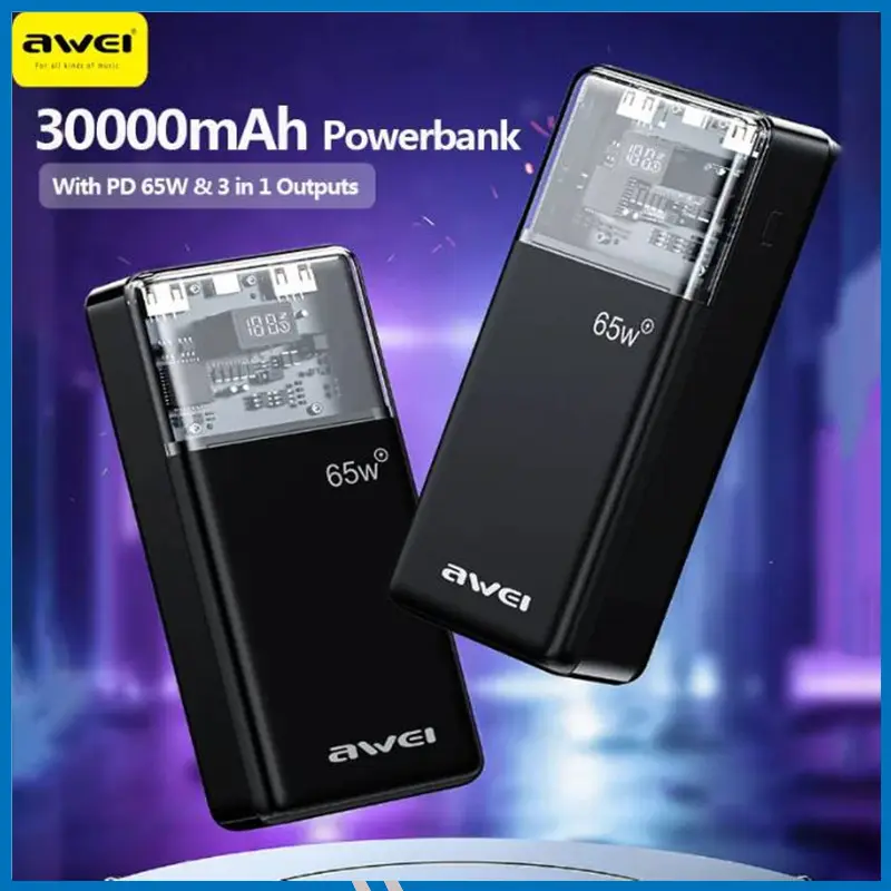 Awei P109K 30000mAh 65W Fast Charging Power bank
