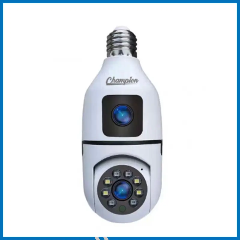 Champion E27 Bulb PTZ Wi-Fi IP Double Lens Camera