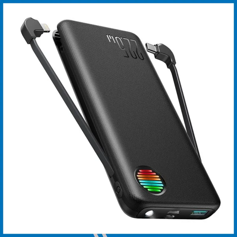Joyroom JR-L014 22.5W 10000mAh Power Bank With Dual Cables - Black