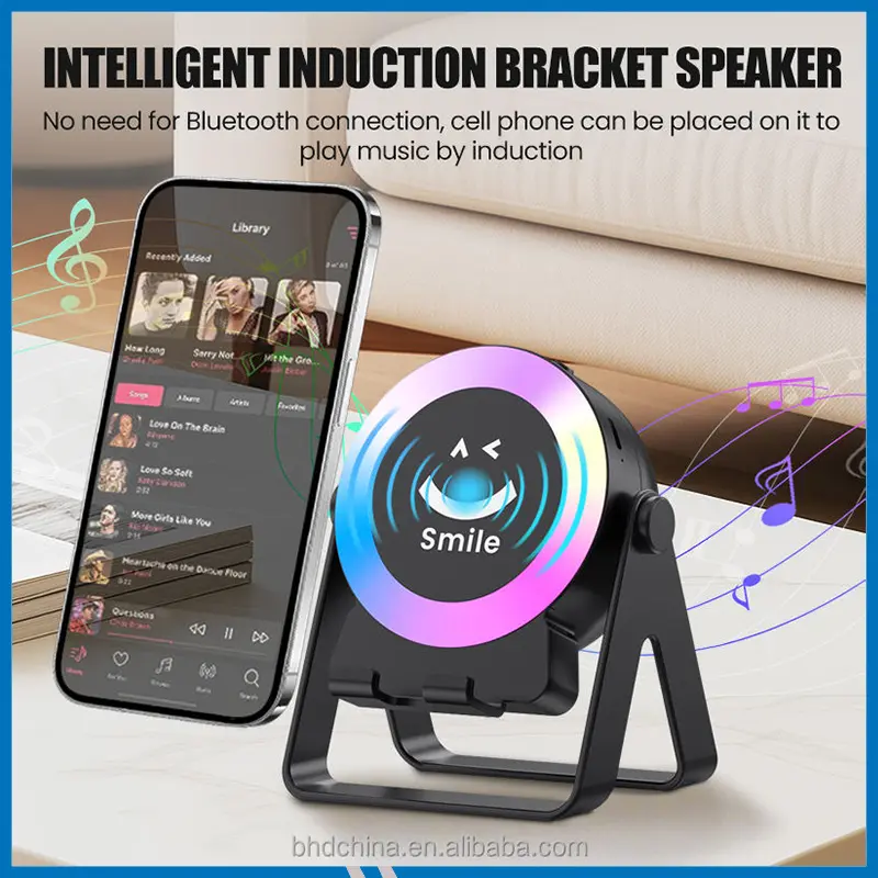 Advanced Bluetooth Speaker with Phone Stand RGB Color Sensor Technology Portable Wireless Speaker Waterproof for Karaoke