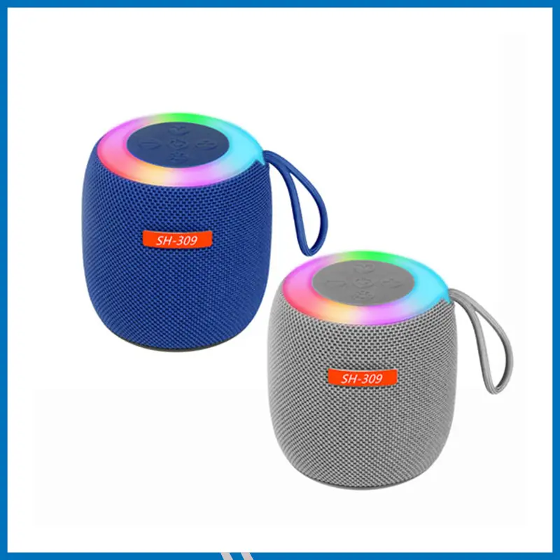 SH-309 Wireless Bluetooth Speaker With Stereo Sound, Powerful Subwoofer And RGB LED Lights