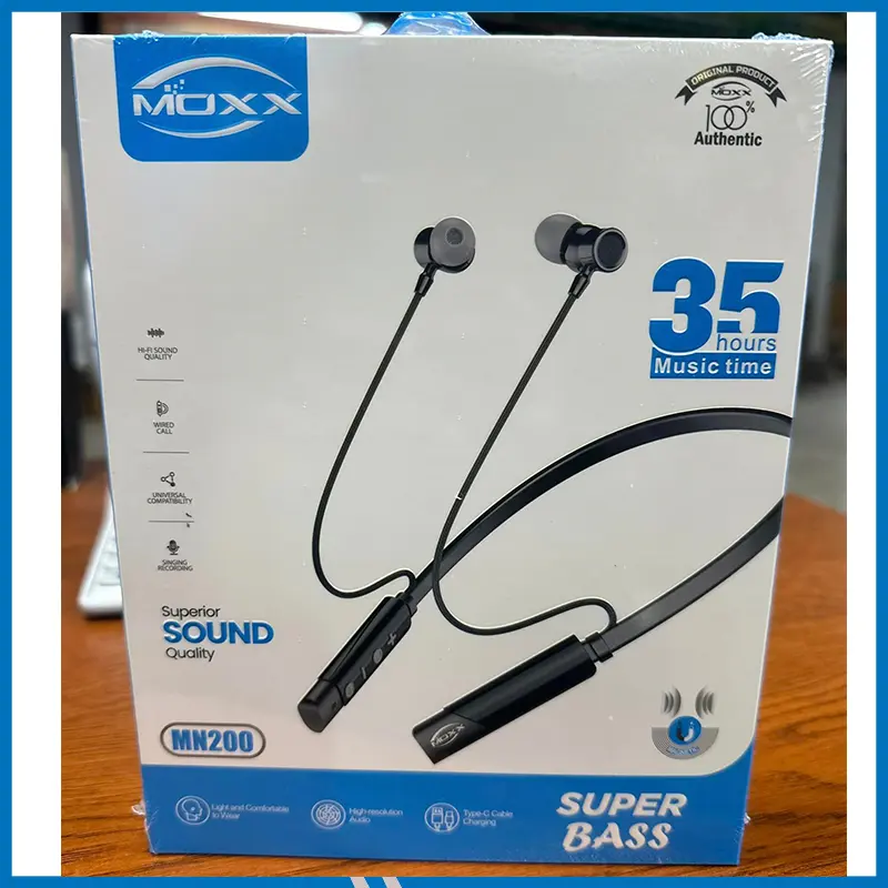 MOXX Metal Wireless BT Neckband [MN-200] | 35 Hours Music Time | Music-Rock-Gaming Mode