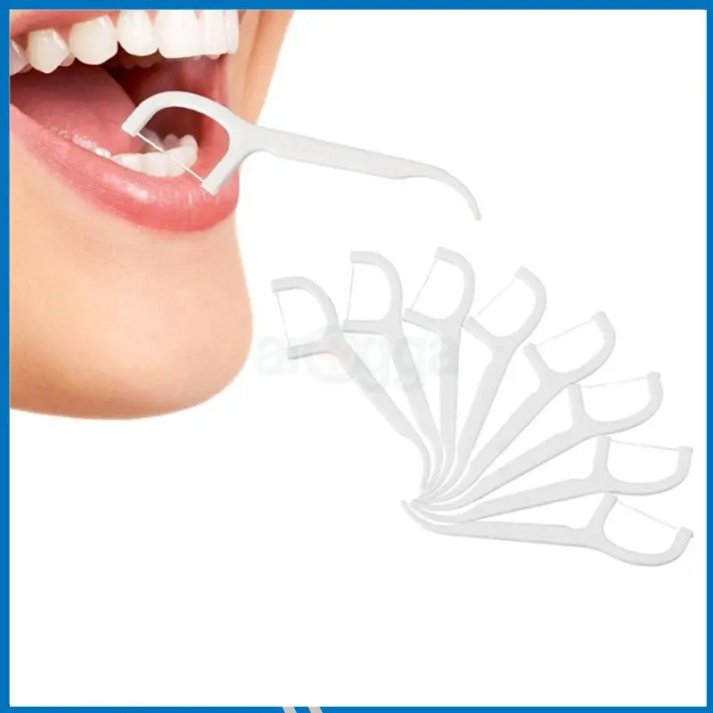 Procare Macromolecule Dental Floss Pick Toothpick Inner Dental Cleaner Tooth Picks-50 pcs