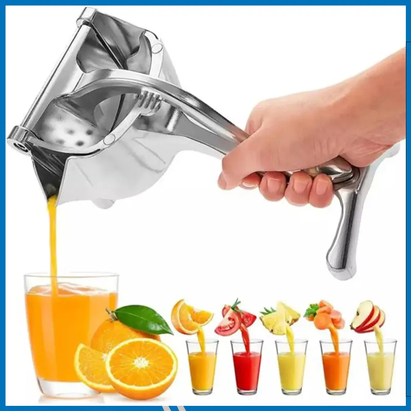 Fruit Press Stainless Steel Manual Hand Juice Press Squeezer Fruit Juicer Extractor