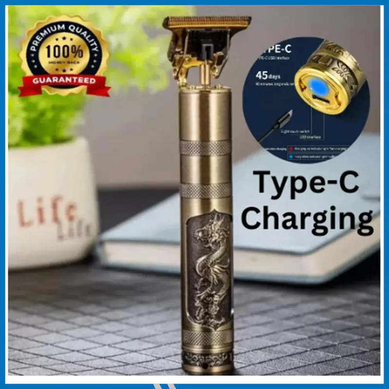 Type_C USB Interface Adjust Battery Vintage T9 Hair Cutting Hair Trimmer Recharge Professional