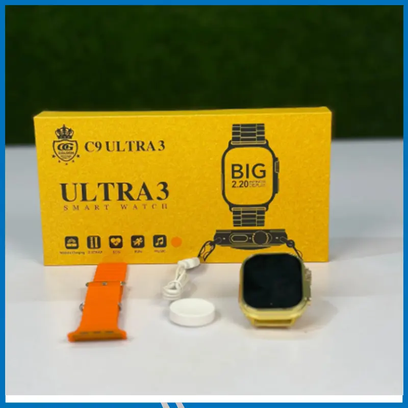 C9 Ultra2-3 Gold Edition Smartwatch with two Strap