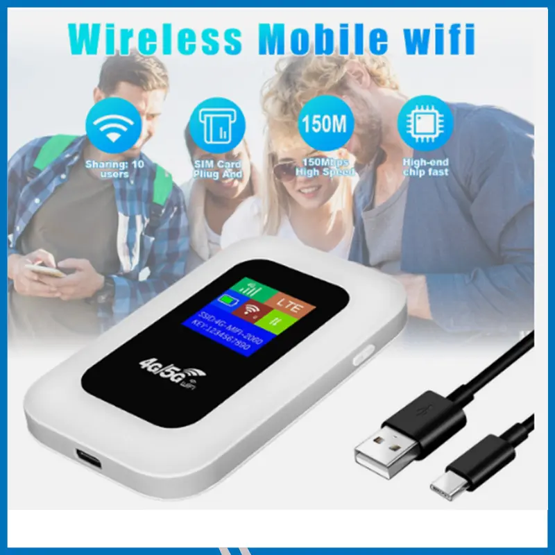 MF880 Portable 4G LTE advance Router/Modem/Hotspot Router Color Screen Convenient Mobile Car WIFI SIM Card Insertion 4G/5G Wi-Fi Supported CPE Type 4G Wireless