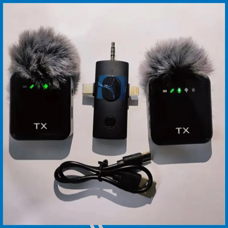 F11-2 Collar Wireless Microphone iPhone Android and Type C Supported 99 Percent Noise Cancellation