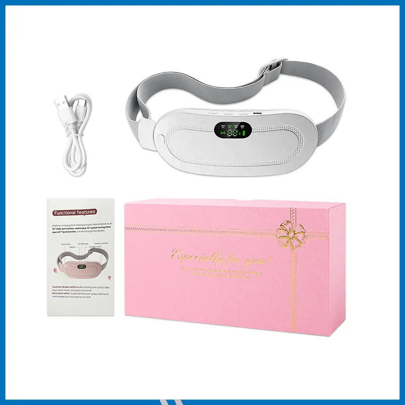 Menstrual Cramps Relief, Menstrual Pad Belt for Stomach,3 Speed Adjustment/6 Speed Massage Modes,Back and Belly Period Heating Pad