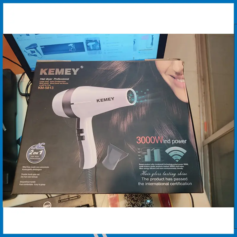 Kemei 2 in 1 Hair Dryer Professional 3000wind Power - KM-5813