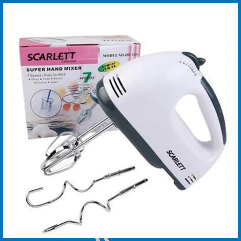 Electric Egg Beater and Mixer for Cake Cream - White