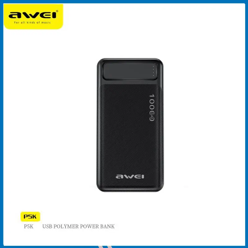 Awei P5K 10000mAh Dual USB Port Fast Charging Power Bank