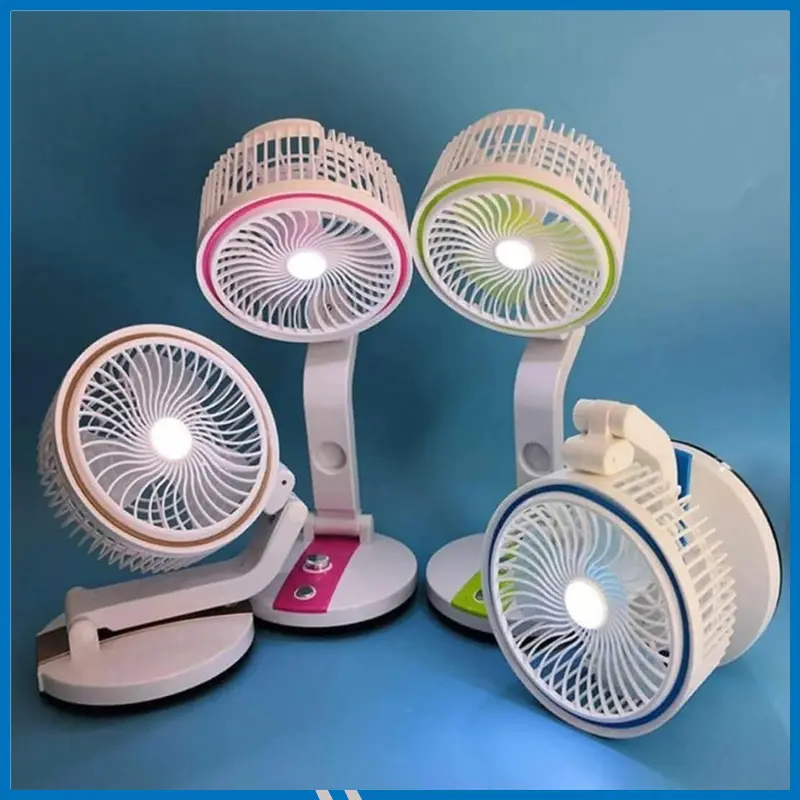 Folding LR Fan with led Light Multifunction USB Charging