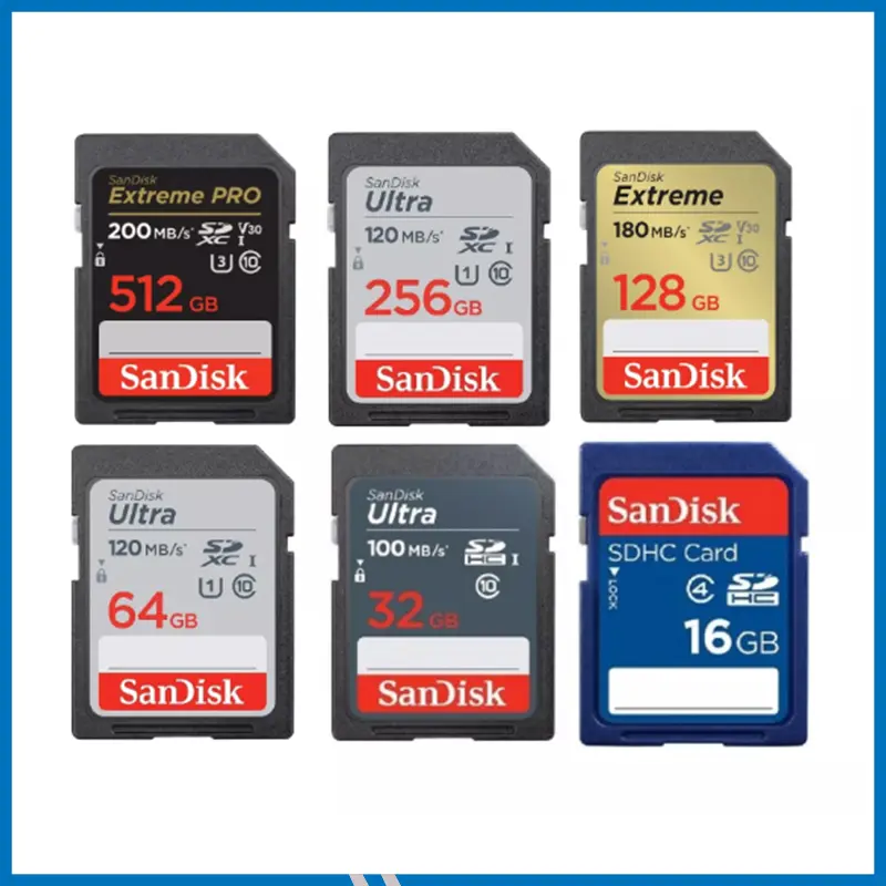 Sandisk SD Cards 16GB 32GB 64GB 128GB 256GB Extreme Pro Ultra Memory Cards With Adapter